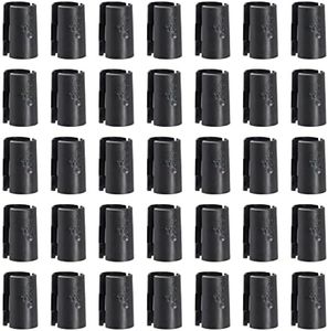 Swpeet 50Pair 1/2 Inch Plastic Black Wire Shelving Shelf Lock Clips, Post-Shelving Sleeves Replacements for Wire Shelving System