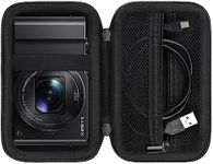 Supmay Hard Travel Case for Panasonic LUMIX LX10 / ZS200D / ZS200 / ZS80D / ZS80 / ZS100 / ZS70 / ZS60 4K Digital Camera, Protective Case Bag with Mesh Pocket for Battery Pack, Charging Cable, Black