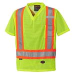 Pioneer Hi Vis Mesh Safety T-Shirt for Work - Breathable & Cool Quick-Dry Shirt - for Construction, Traffic, Emergency