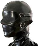 Latex Hood Rubber HeadMask,Latex Head Cover,Back Zipper,Natural latex Handmade for Unisex Cosplay Club Wear (XL)