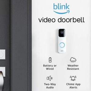 Blink Refurbished Video Doorbell, HD, Two-Way Audio, Alexa, White