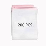 Wis-Life Multi Sizes Sealing Bags, Clear Plastic Bags, Resealable Storage Pouches, Multi Sizes for Kitchen Storage, Office Stationery Storage ,Jewellery Packaging (b5*7cm,200pcs)