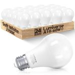 Lumiverse A19 LED Light Bulbs, 60W Equivalent, 2700K Soft Warm White LED Bulb, Non-Dimmable, A19 E26 Standard Medium Base, 10,000 Hour Lifetime, UL Listed, 9 Watt, 24-Pack