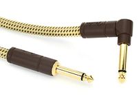 Fender Deluxe Series Instrument Cable 10 Feet Straight-Angle, Tweed