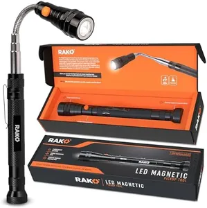 RAK Magnetic Pickup Tool - Birthday Gifts for Men - Telescoping Magnet Pickup Tool with Bright LED Lights and Extendable Neck up to 22 Inches - Cool Gadget Gifts for Men, Husband, Handyman