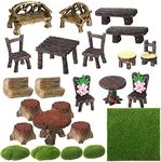 BBTO 24 Pcs Fairy Garden Furniture 