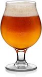 Libbey Craft Brews Classic Belgian Beer Glasses, Dishwasher Safe Beer Glasses Set of 4 for Belgian Ale, Tulip Beer Glasses