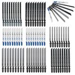 Jigsaw Blades Set, 80 Piece T Shank Jig Saw Blades Set for Wood Plastic Metal Cutting Fit for Bosch, Dewalt, Makita etc HCS/HSS Replacement Jig Saw Blade