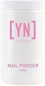 Young Nails Acrylic Cover Powder - Self-Leveling Acrylic Nail Powder, Clear Nude Pink White Acrylic Powder for Nail Extenstion, Professional Grade, Superior Adhesion, Color - Cherry Blossom, 660g