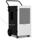 Folanzy 168 Pints Commercial Dehumidifier with Pump and Drain Hose for Basements Home and Large Spaces up to 7,200 Sq Ft