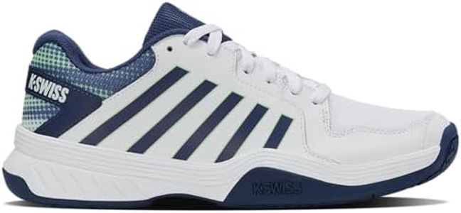 K-Swiss Men's Court Express Pickleball Shoe, White/Oceana/Patina Green, 7 M