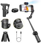 AOCHUAN Gimbal Stabilizer for iPhone with AI Tracking Sensor, Elevate Your Filming w/7.8" Extension Rod and OLED Screen for Gimbal, iPhone Gimbal w/8.0 Stability for Sports Shooting-Smart X2 AI Black