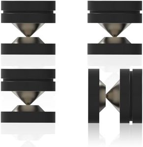 Monosaudio HiFi Speaker Isolation Feet 39x39mm Speaker Spikes Pads Subwoofer Spikes Amplifier Feet for Audio,Speakers,Subwoofers, Home Theater,Turntable,DAC/DVD Player(4 Sets, Black)