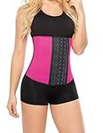 Ann Chery Women's Classic 3 Hooks Latex Waist Cincher Shapewear Corset, Pink, Medium