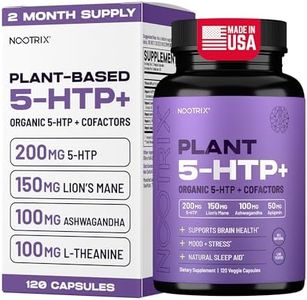 Nootrix Organic Plant 5 HTP+ Cofactor, 200mg | Brain Supplement, Supports Mood, Cognitive Health & Better Sleep | Vitamin B6 & L Theanine | 120 Capsules
