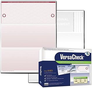 VersaCheck UV Secure Checks - 250 Blank Business Voucher Checks - Burgundy Elite - 250 Sheets Form #1000 - Check on Top