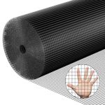 Hardware Cloth 1/2 inch 48 x 100 ft Heavy Duty Black Chicken Wire Fencing 19 Gauge Vinyl Coated Welded Wire Mesh Roll PVC Hardware Cloth Chicken Wire Fencing Garden Fence Tree Guard