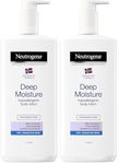 Neutrogena Norwegian Formula Deep Moisture Hypoallergenic Body Lotion (2x 400ml), Fragrance-Free Hypoallergenic Body Moisturiser for Sensitive and Dry Skin, Provides 48-Hour Moisturisation
