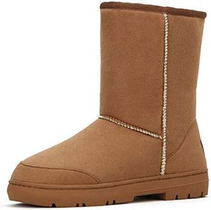 CLPP'LI Women's Emma Winter Snow Boots -Chestnust-9