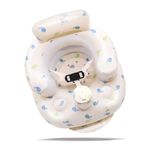 Upgraded AirSwim Baby Inflatable Seat for Babies 3 Months and Up, 3-Point Harness Baby Support Seat Summer Toddler Chair for Sitting Up, Portable Inflatable Baby Chair Floor Seater, Whale