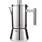 Easyworkz Diego Stovetop Espresso Maker Stainless Steel Italian Coffee Machine Maker 12cup 520ml Induction Moka Pot