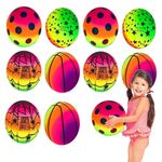 WIZME Beach Balls/Inflatable Pool Balls/Swimming Pool Balls for Adults Kids Summer Beach Water Games Beachball to Use at Pools, Beach, Outdoor & Indoor Play (Set of 10)