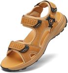 FLARUT Men's Sport Sandals Outdoor Hiking Sandal Open Toe Walking Sandals for Summer Beach Water Shoes(Yellow-a,40)
