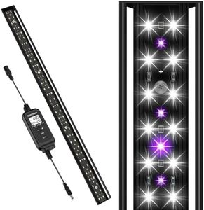 REPTITRIP 22W LED UVB Light for Reptiles, 27-INCH Aluminum Fixture, UVA UVB Light Controller with 4 UVI Modes and Dimming, Reptile Light for Bearded Dragon