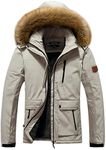 MOERDENG Women's Waterproof Ski Snow Jacket Winter Warm Hooded Snow Coat Mountain Windproof Ski Jacket For Women, Light Gray, Large