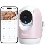 aubor 2K Smart Baby Monitor with Camera and Audio,5G/2.4G WiFi Baby Monitor with Night Vision,Temp & Humidity Sensor,Cry & Motion,2-Way Audio,Indoor Outdoor Baby Monitor with APP-Pink