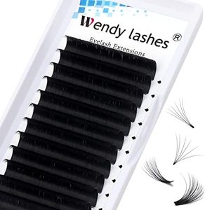 Easy Fan Volume for Lash Artists: Handmade Fans, Self Fanning, Blooming, Black, C Curl, 0.07mm, 11mm, Wendy, KH200102