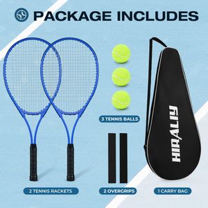 HIRALIY 27" Tennis Racket Set – Blue, Adult Size