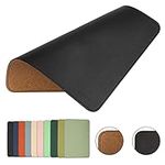 EAGZFFI Leather Mouse Pad,Wood Mous