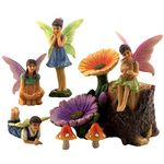 PRETMANNS Fairies for Fairy Garden - Cute Fairy Garden Accessories for an Outdoor Miniature Garden - 7 Piece Fairy Set