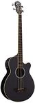 Oscar Schmidt OB100B-A-U 4-String Acoustic-Electric Bass with Gig Bag - Black