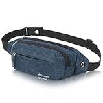 Waterproof Bumbags Running Belt Ligthweight Running Pouch Waist Packs Breathale Cycling Bum Bag Hiking Travel Dog wolking Waist Bag for Women Men Ladies Boys (Blue)