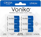 Voniko CR123A Lithium Batteries (6-