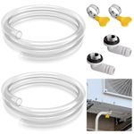 2Pack*3Ft Air Conditioner Drain Hose- 3/5 Inch Hose Portable Leakproof AC Drain Hose Kit- Universal AC Drain Pipe Replacement with Hose Connector and Clamp for Window AC Mini Split Unit Parts