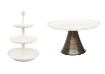 Elan Special Discounted Combo of Knob 3 Tier Cake Stand and Tall Cake Stand for Birthday/Wedding Anniversary (Off White, Steel, Pack of 2)