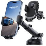 Lamicall Car Phone Holder Mount - [3 in 1 Military Grade Suction Cup] 360° Rotation Phone Holders for Your Car, Cell Phone Car Mount Dashboard Vent Windshield for iPhone 16, Smartphone