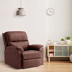 Wakefit Recliner Chair | 1 Year Warranty | Recliner Sofa, Recliner Sofa Set for Living Room, Recliner Sofa 1 Seater, Diwali Gifts, Recliners for Home Relax, Manual - Comforta (Tan)