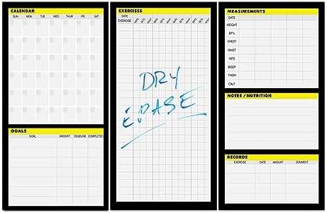 Dry Erase Workout Calendar Poster - Fitness Calendar, Workout Planner, To-Do List, Fitness Planner Notes Section for Workout Tracking and Home Gym