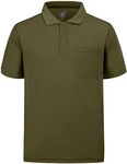 MOHEEN Men's Short Sleeve Polo Golf Shirts for Men 3-Button Moisture Wicking Athletic Casual Collared T-Shirt (Army Green,5XL)