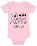 Cousin Camping Crew Baby Onesie Funny Infant Creeper One-piece Bodysuit Romper Cousin Crew Newborn Outfit Cotton