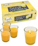 Citronella Candle Votives in Glass Cup - 24 Pack - Indoor and Outdoor Decorative and Mosquito, Insect and Bug Repellent Candle - Natural Fresh Scent – 12 Hour Burn Time