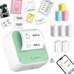 SEZNIK Mini Printer, Inkless, Bluetooth, Portable Printer, Compatible with Android, iOS Mobile. 1 Year Warranty (MiniX-Green)