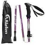 A ALAFEN Aluminum Collapsible Ultralight Travel Trekking Hiking Pole for Men and Women Purple 1PC