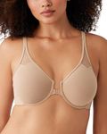 Wacoal Women's Front Close T-Back Bra, Toast, 36DD