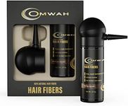 OMWAH Natural Hair Fiber 2-in-1 Kit With Natural & Undetectable Natural Hair Thickening Fibers & Spray Applicator Pump Nozzle, Instant Thicker Hair (Medium Brown)