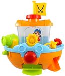 Quickdraw Plastic Pirate Ship Boat & Water Cannon Toy - Multicoloured, for Toddlers 12 months+